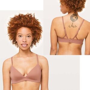 Lululemon Take Shape Bra Buttery Soft Nude Tan Padded Cups in Henna Sz 34C